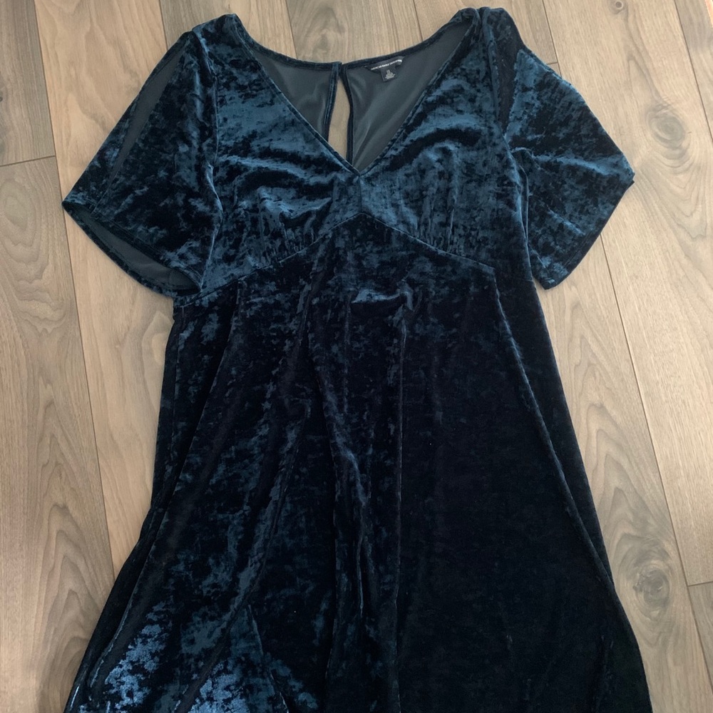 Blue Velvet Dress from American Eagle
